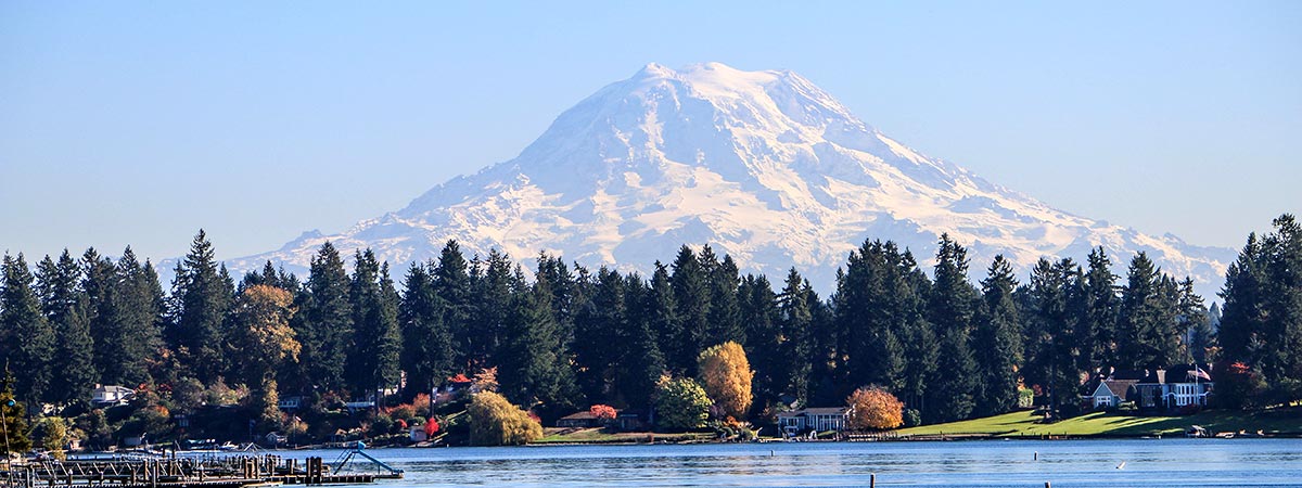 Mount Rainier from American Lake (photo courtesy of the City of Lakewood)